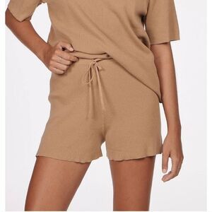 Charlie Holiday Delilah Ribbed Lounge Shorts XS